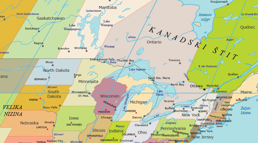 Eckert-I politička karta Mexico