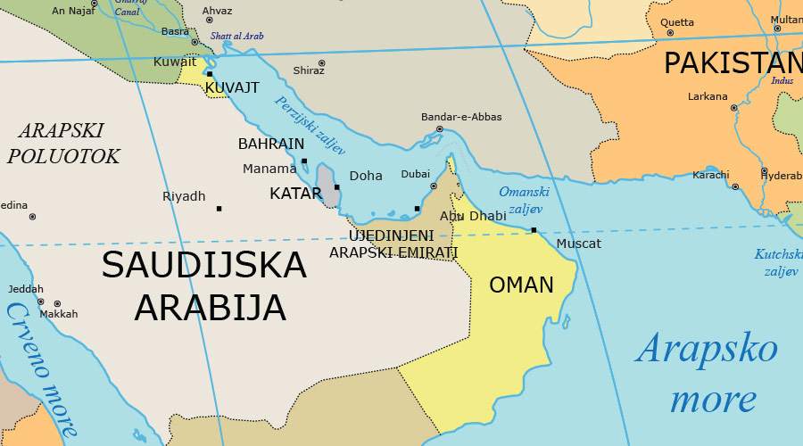 Hammer-Aitoff politička karta