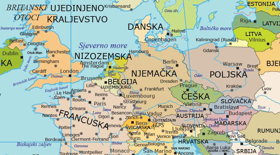 Robinson politička karta Bliski istok