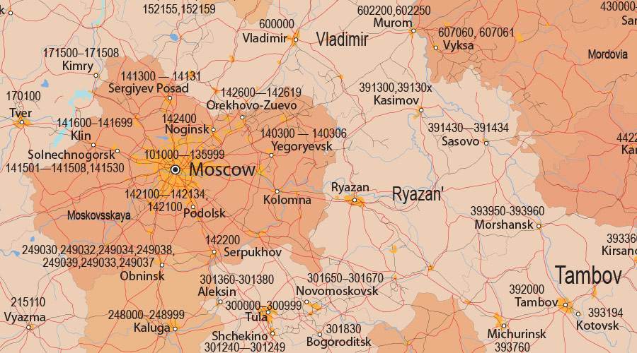 Europa poštanski brojevi karta