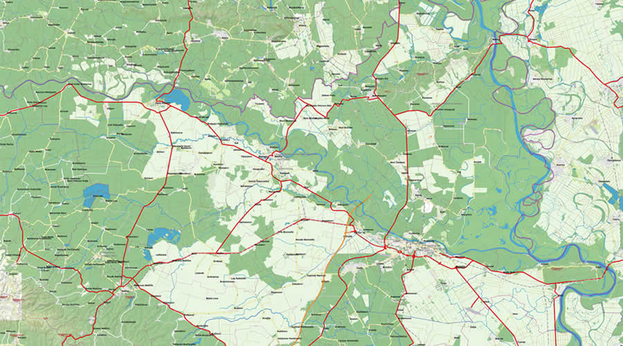 Osječko-Baranjska županija karta