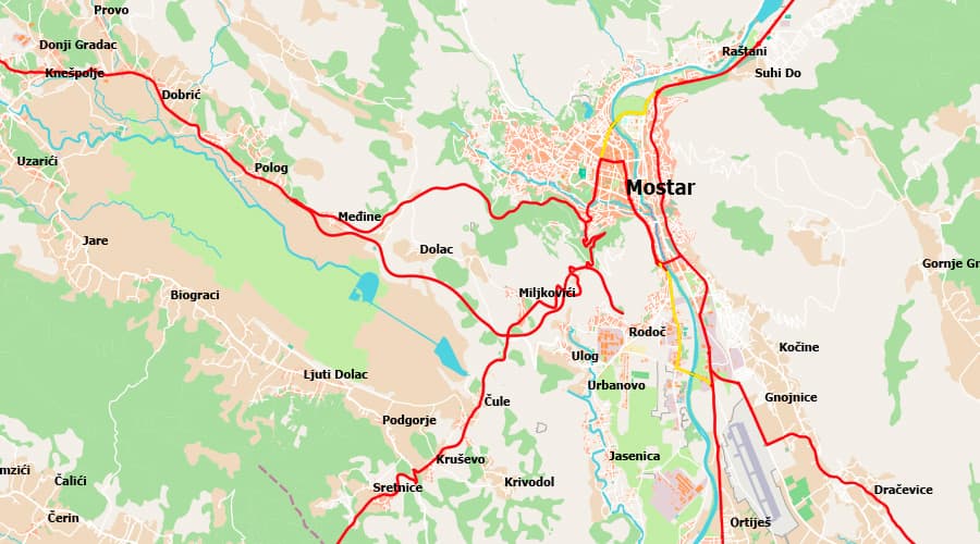 Auto karta Bosna i Hercegovina Mostar