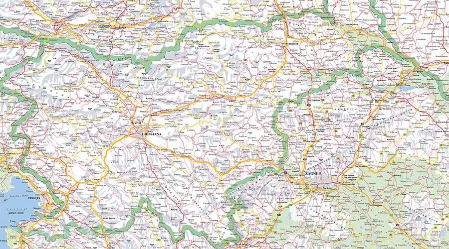 Road map Slovenia