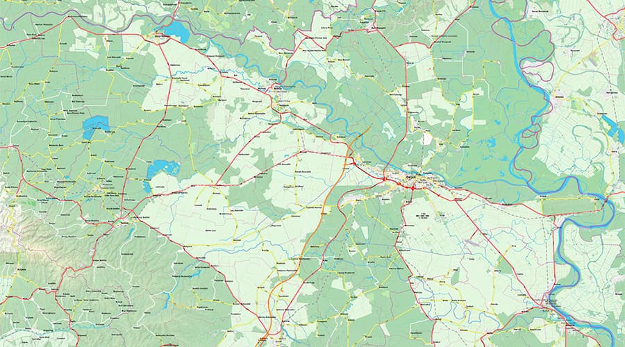 Osijek-Baranja County map