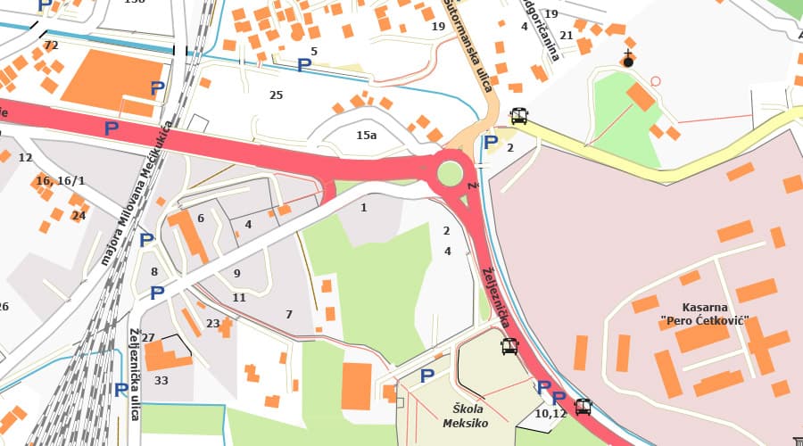 Bar (Montenegro) city map