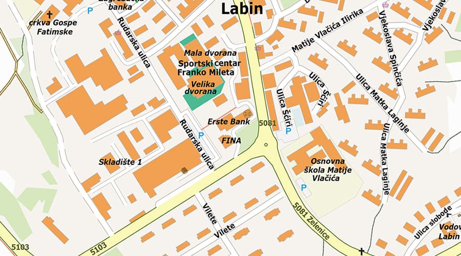 Labin city map