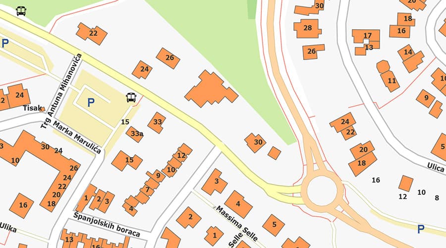 Rovinj city map Mihanovićeva