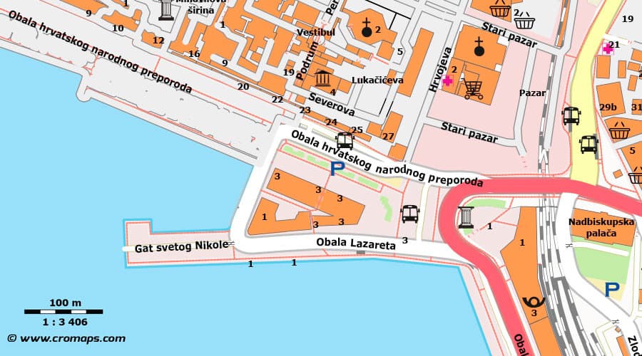 Split city map centar