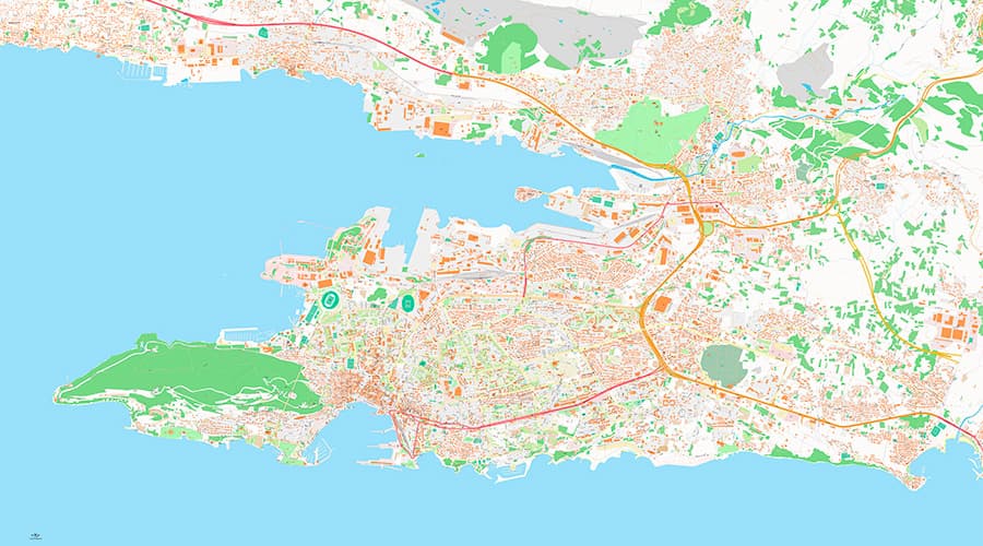 Split city map