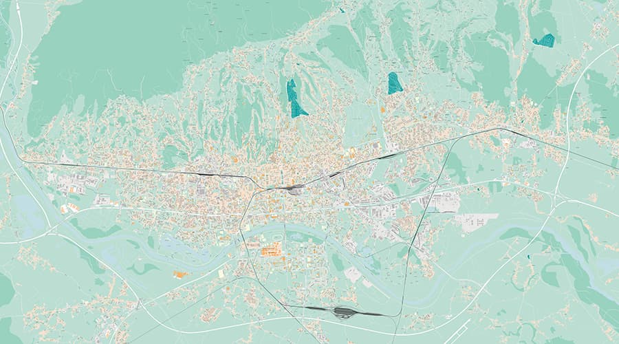 Zagreb city map (detailed)