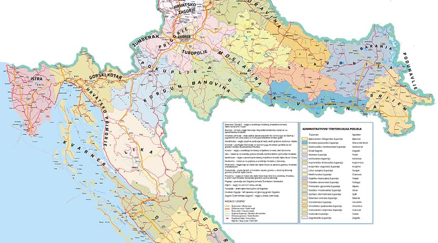 Croatia map regions