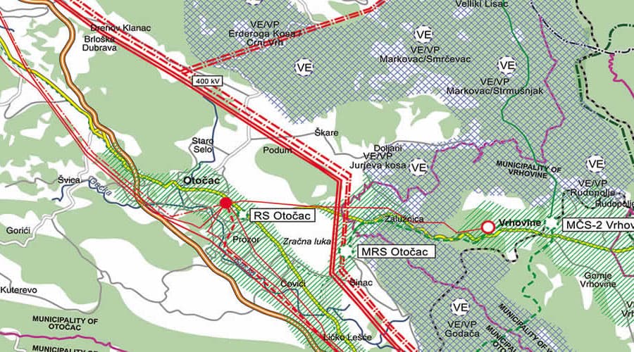 Elektroprivreda Lika map