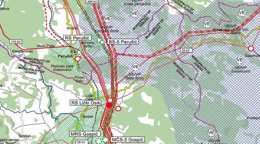 Elektroprivreda Lika map
