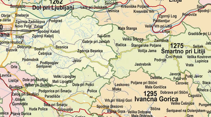 Slovenia Postcode Map
