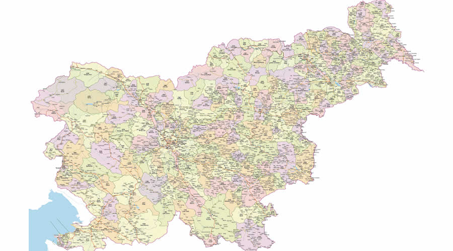 Slovenia Postcode Map