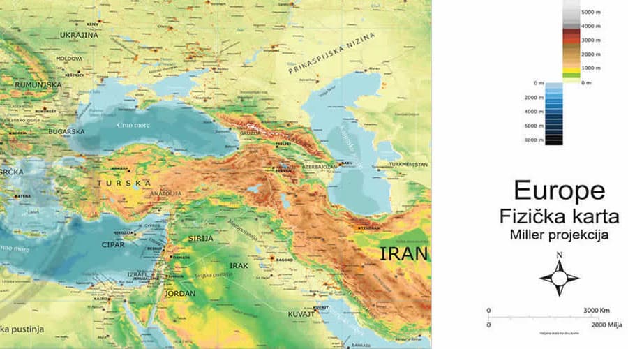 Europe School Wall Map
