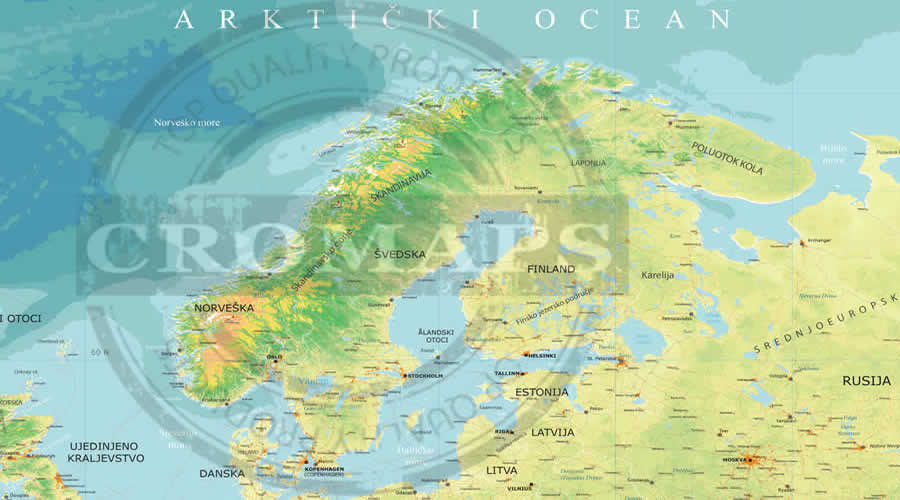 Europe School Wall Map