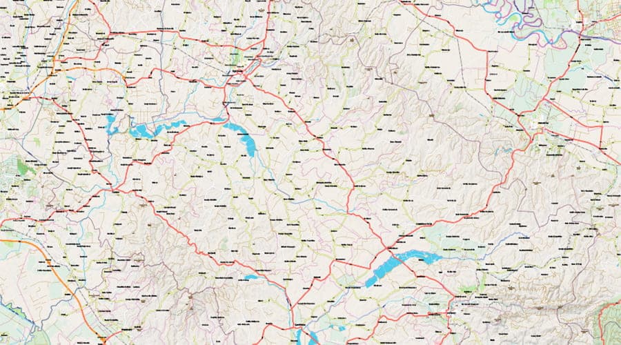 Bjelovar-Bilogora county map 
