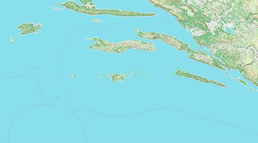 Dubrovnik-Neretva County map