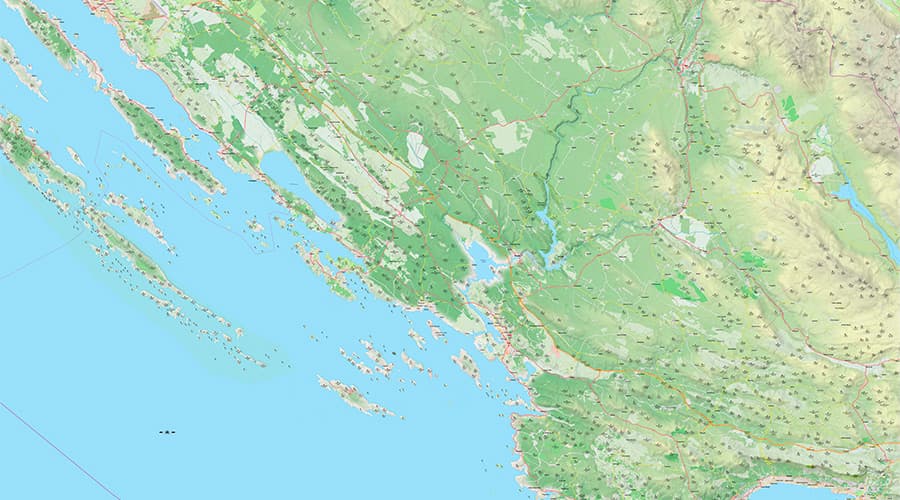 Sibenik-Knin County map