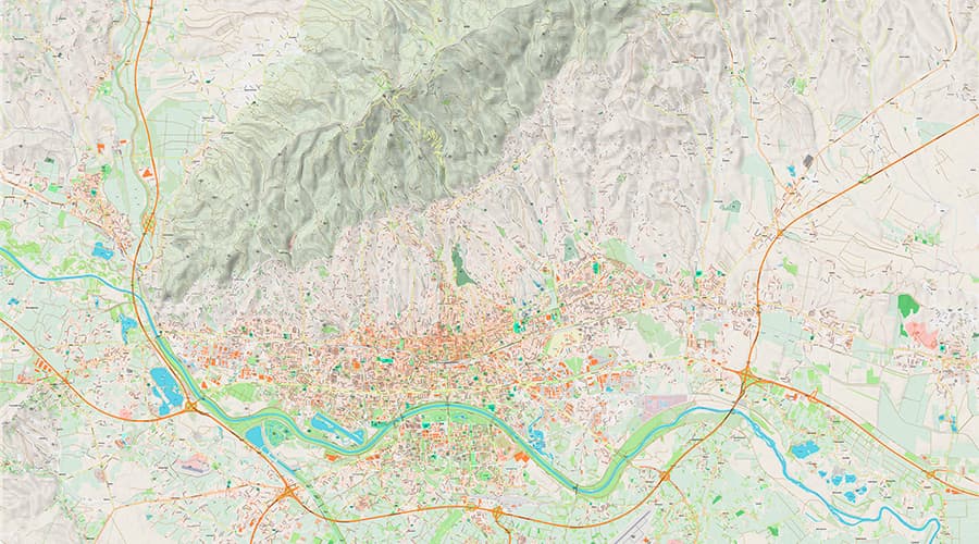Very detailed map of Zagreb
