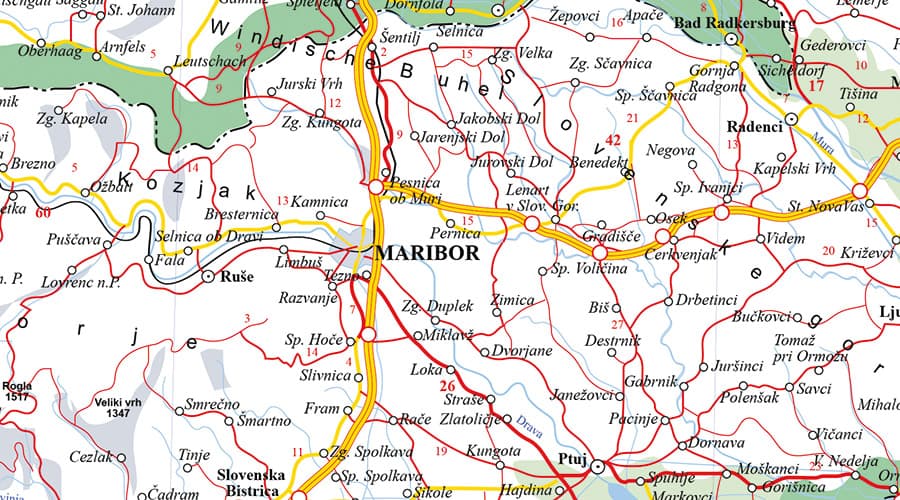 Auto karta Slovenije Maribor