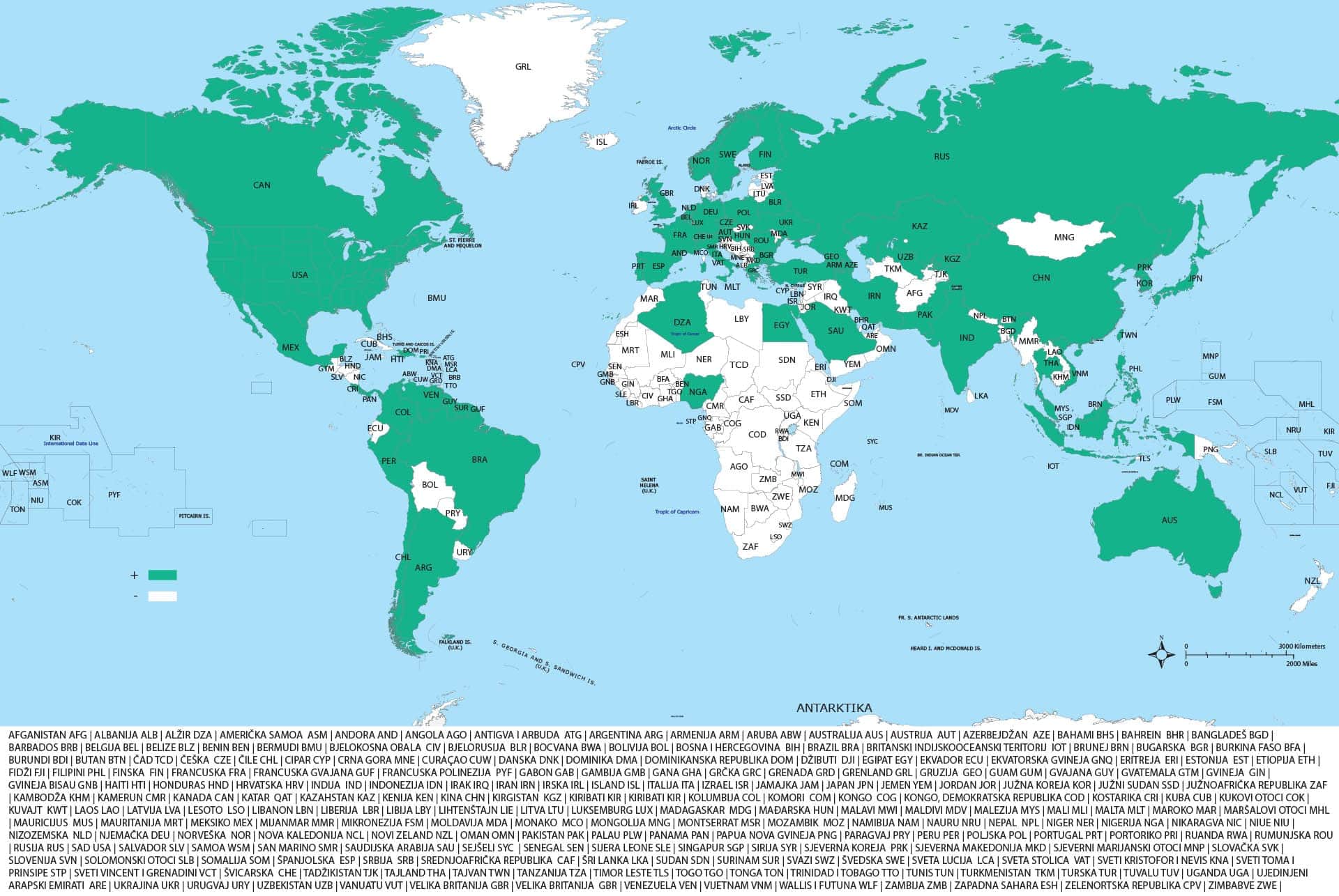 Zemlje svijeta koje imaju podzemne željeznice (metro).