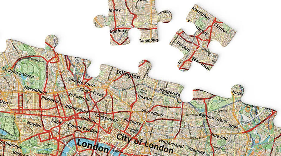 Karta Londona, puzzle 