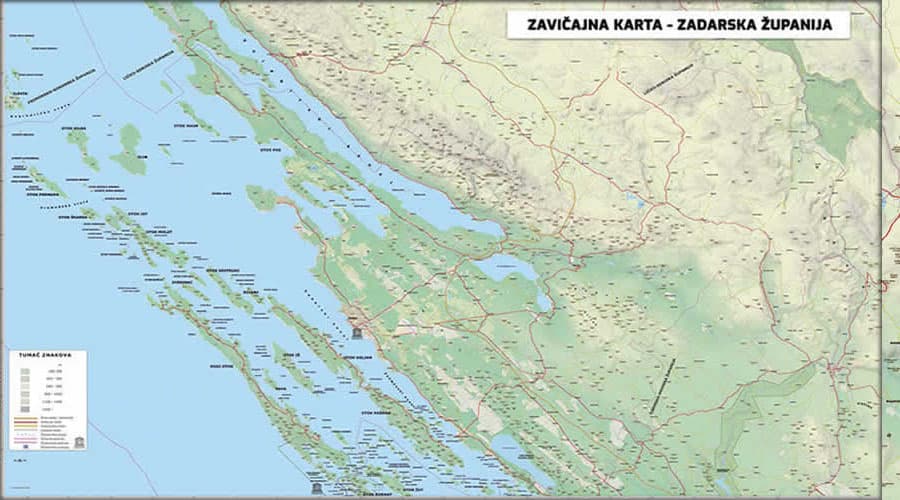 Zavičajna karta Zadarske županije