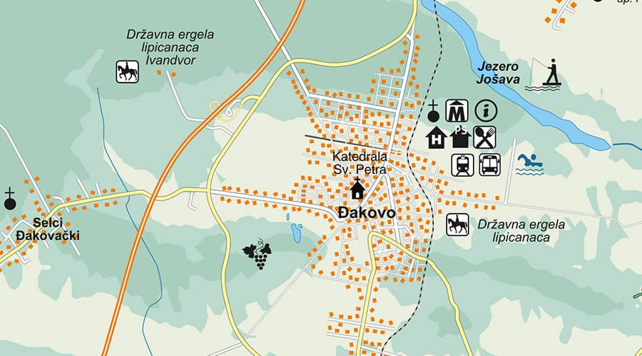Đakovština karta Đakovo