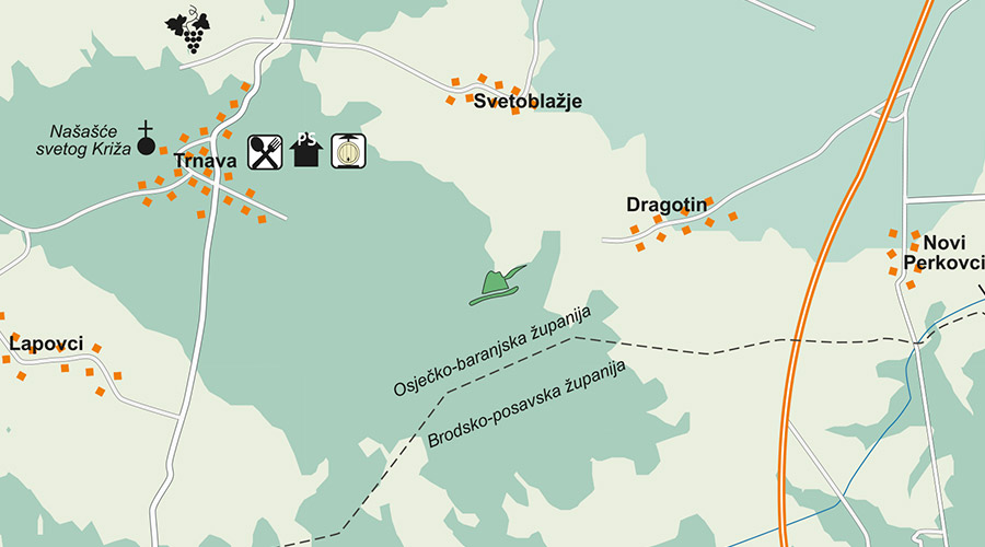 Đakovština karta Trnava