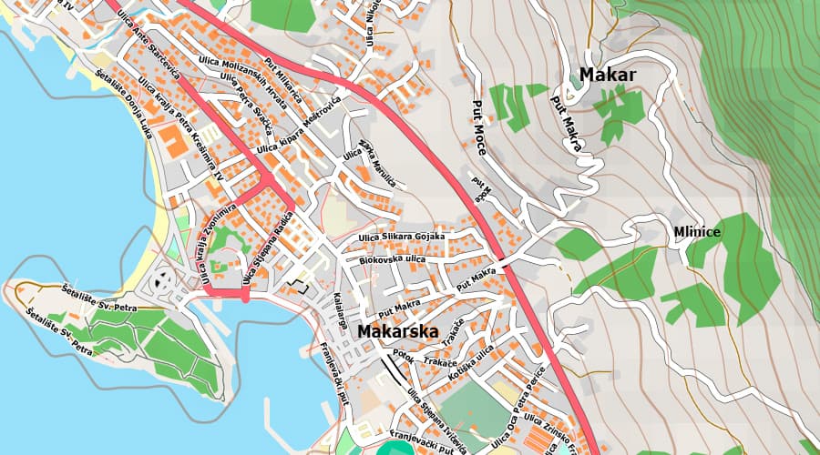 Biokovo karta Makarska