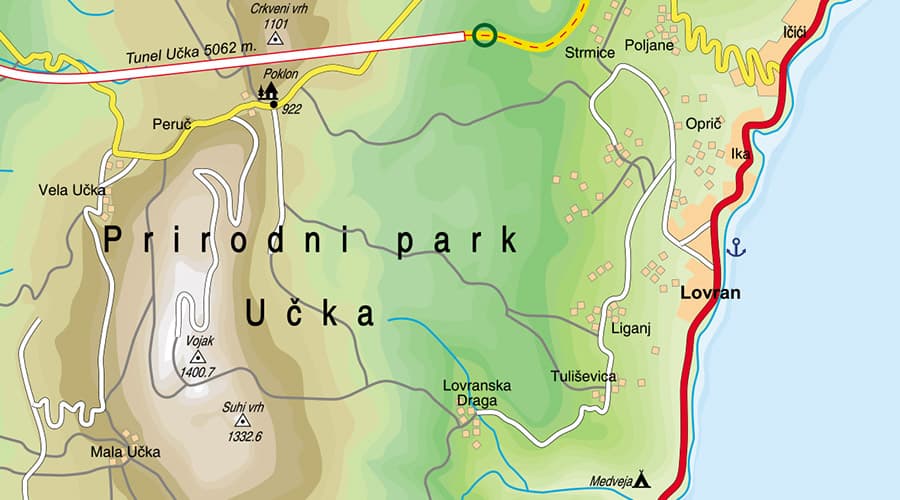 Istra karta Učka