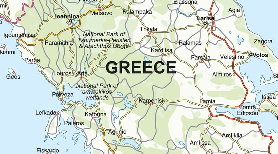 Jugoistočna Europa karta Grčka
