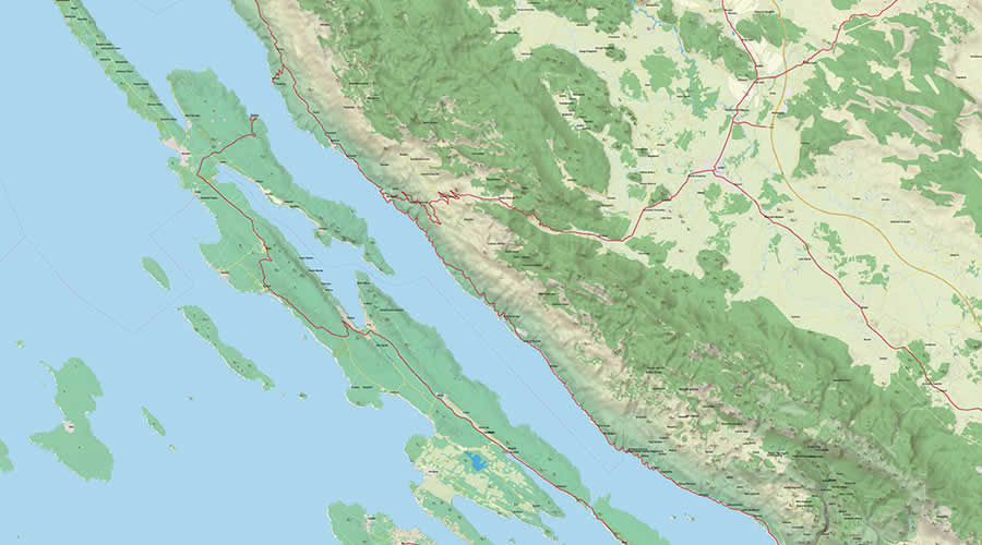 Otok Pag karta