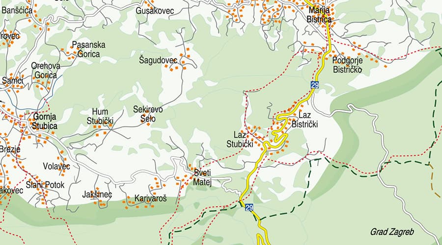 Hrvatsko Zagorje karta Marija Bistrica