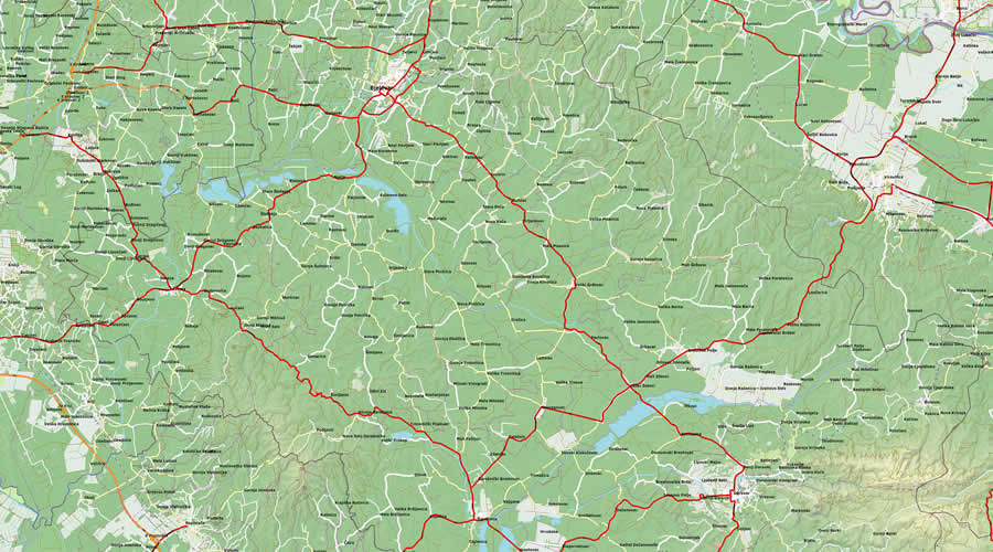 Bjelovarsko-bilogorska županija karta