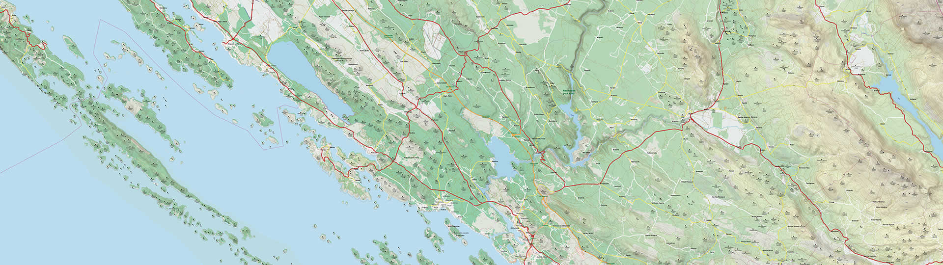 Šibensko-Kninska županija karta